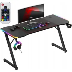 Huzaro Hero 3.3 RGB, Gaming Tisch, Schwarz