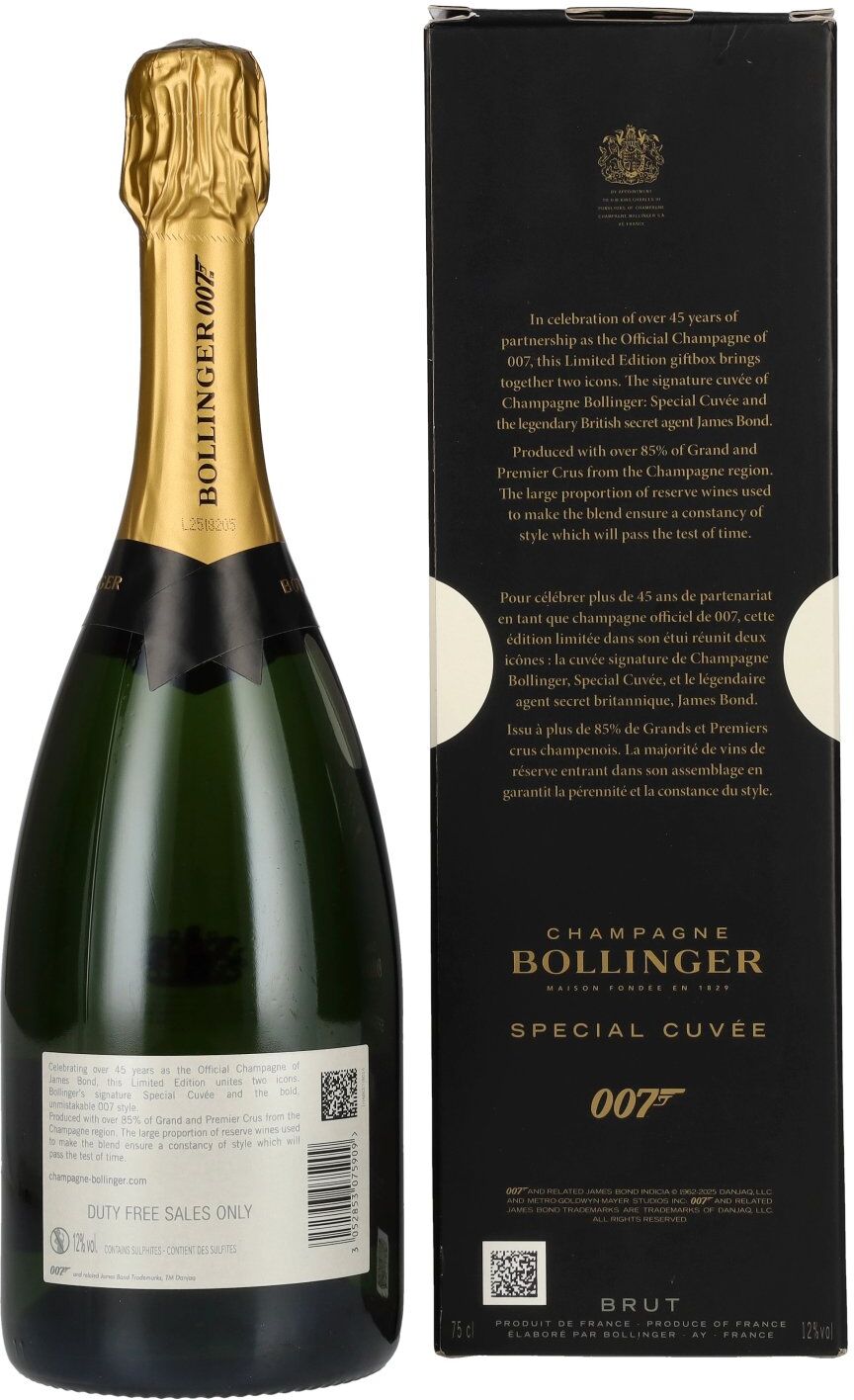 Champagne Bollinger Bollinger Champagne SPECIAL CUVÉE 007 Limited Edition 12% Vol. 0,75l in Geschenkbox