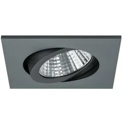 Brumberg LED Einbaustrahler, IP20, quadratisch, 8.2 x 8.2cm, Plug&Play 350mA, 7W 3000K 740lm 38°, schwenkbar 30°, Titan matt BRUM-12362643