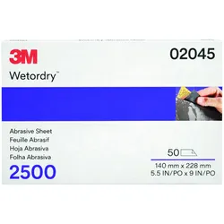 3M Wetordry 401Q Schleifpapierstreifen 140mm x 230mm Wasserfest P2500 VPE: 50 Stück (02045)
