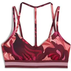 PUMA Damen BH FLORAL RIBBON STRAPPY BRA - LOW, Größe L in Rot Rot