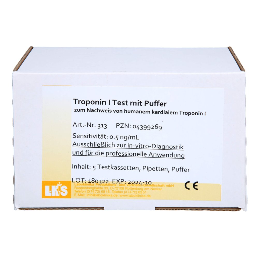 Laboklinika Produktions-und Vertriebs-Gesellschaft Troponin I mit Puffer Testkassetten 04399269