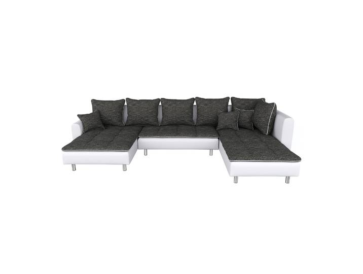 Ecksofa VEGAS anthrazit/weiss