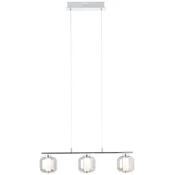 BRILLIANT Rafa LED Pendelleuchte 3flg Balken chrom/rauchglas Innenleuchten,Pendelleuchten,-Balken   3x 5.67W LED integriert, (Lichtstrom: 697lm, Lichtfarbe: 3000K)   In der Höhe einstellbar / Kabel kü