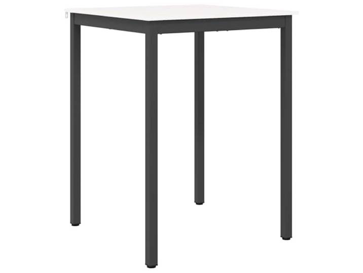 YUTAASU Bartisch Weiß 80 x 80 x 105 cm Massives Kiefernholz Stabile Metallbeine, H-Träger-Konstruktion, für Küche und Esszimmer, pflegeleicht