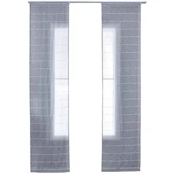 SCHIEBEVORHANG 2ER SET »Kassel« HxB 245x60 cm Grau