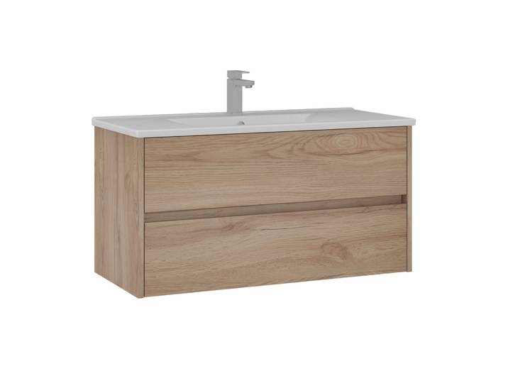 Meuble Vasque Side 100 v3 - 100 x 45 x 52 cm - Oak