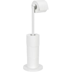 Wenko Toilettenpapierhalter 2in1 Stand, weiß, stehend, für 5 Rollen, aus Metall