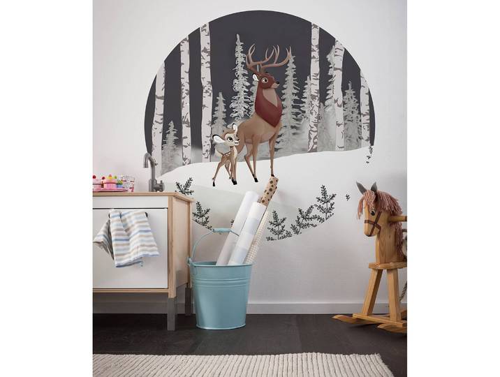 Papier peint Bambi Great Prince Ø 125cm Multicolore