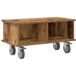 Helloshop26 - Modernes rechteckiges TV-Möbel mit funktionalem Stauraum Wohnzimmer 68,5 x 35 x 35 cm aus altem Holzwerkstoff