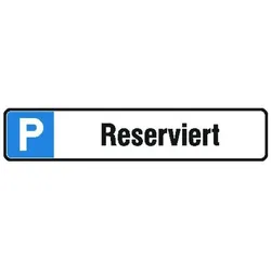 Safety Marking Hinweisschild »P Reserviert« 52,0 x 11,0 cm Aluminium, geprägt 1 Stück grau