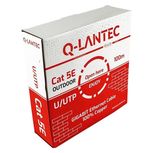 Q-Lantec ML Kabel UTP kat.5e PE 4PR 100m ZEWNĘTRZNY SUCHY (KIU5OUTS100Q) (UTP, CAT5e, 100 m) (KIU5OUTS100Q)