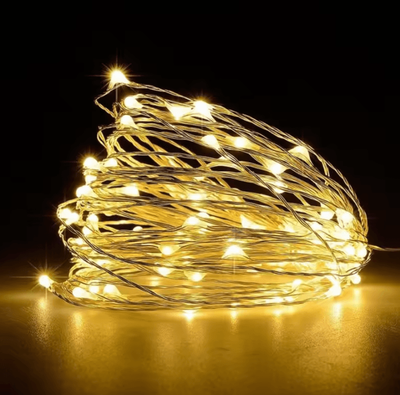 Inspire Curations Battery Powered LED Fairy String Lights For Home And Party Decor warm battery Box 10m