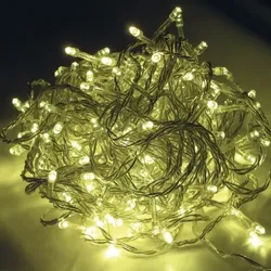 Lex 48er LED Lichterkette Außen Innen Partylichterkette Weihnachtslichterkette warmweiß : 48 LED ́s : Warmeiß : Transparent