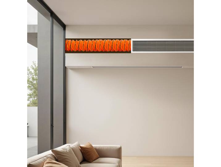 Tuyau de ventilation, longueur 5 m, tuyau de climatisation, tuyau spiralé flexible pour ventilateur de chantier, raccordement de chauffage (30 cm)