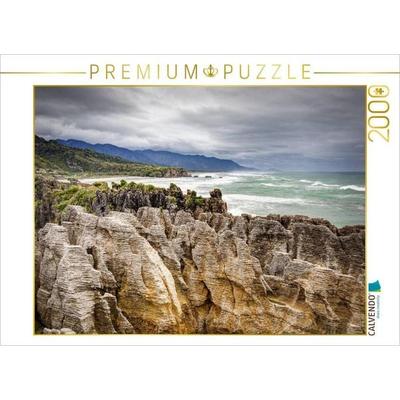 CALVENDO Puzzle Pancake Rocks - Südinsel | 2000 Teile Lege-Größe 90 × 67 cm Foto-Puzzle für glückliche Stunden