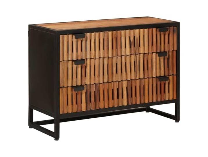 Coespram Schubladenschrank 75 x 30 x 54 cm Kommode mit Schubladen Schlanker Sideboard-Schrank aus Mangoholz und Holzwerkstoff mit sanft gleitenden Fächern für Wohnzimmer und Flur.