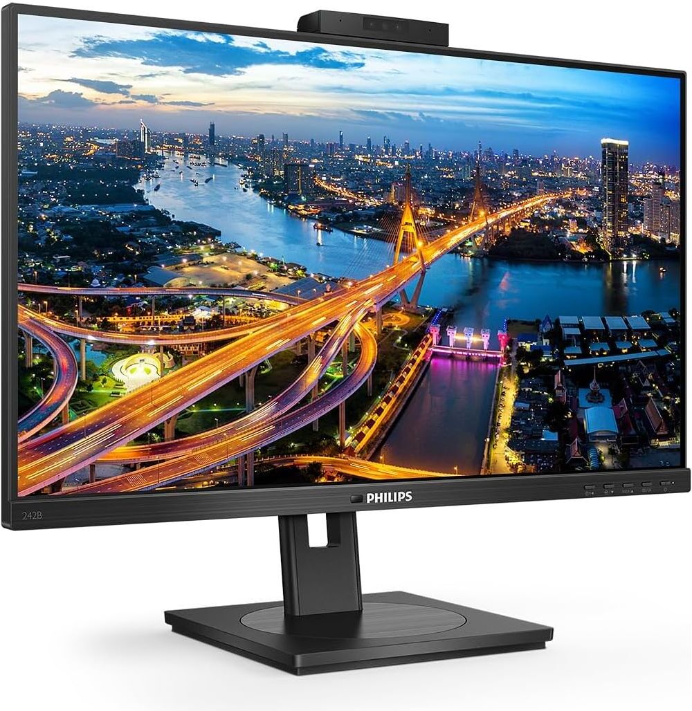 Philips 242B1 24" FHD Monitor – IPS, 75Hz, 4ms, AdaptiveSync, Height Adjustable, Built-in Speakers, USB Hub – HDMI/VGA/DP/USB-C, New