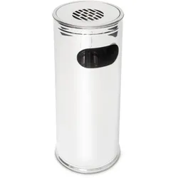 Relaxdays Standaschenbecher außen 75 cm Silber