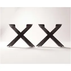 MassivHolz »Mammut« XLEG-Metallgestell – 2er-Set anthrazit X-Beine