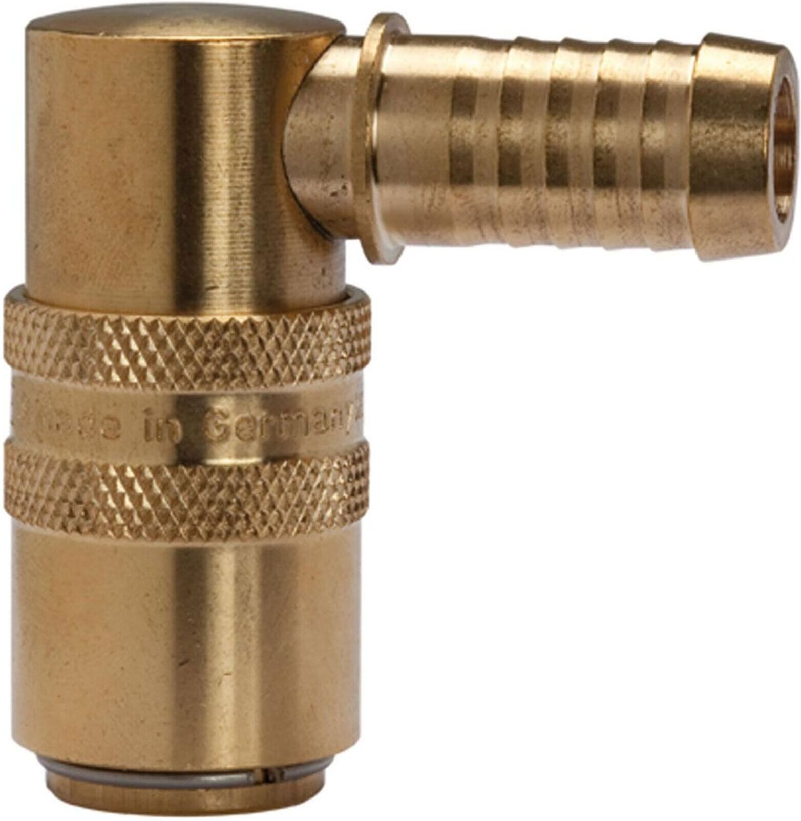 Riegler Temperierkupplung DN 9, Zapfen 13 mm, Absperrventil, Tülle 90° (280.03)