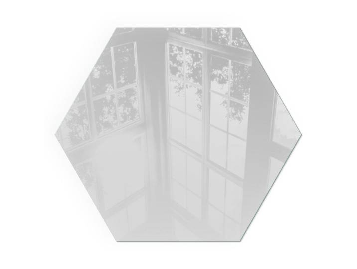 Tulup Kaminbodenplatte h40 cm - Farbe Grau, Glas, Sechseckig, 40x40x0.4 cm, Elektrogeräte, Heizgeräte, Elektrokamine