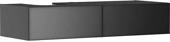 Hansgrohe Xevolos E Waschtischunterschrank 54321770 1370x550x275mm, 2 Schubladen, links, schiefergrau matt, schiefergrau metallic
