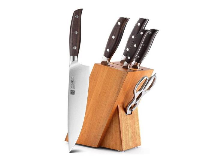 LuxusKollektion Messerblock Messerblock Set 7tlg. Rotes Sandelholz