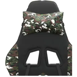 vidaXL Antoine (Ohne Fussablage), Gaming Stuhl, Grün, Schwarz