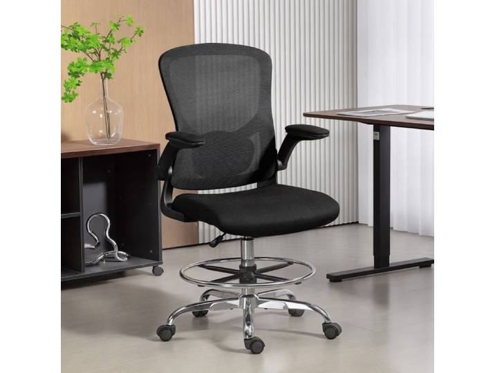 Chaise de bureau - ZEVKOR - Ergonomique 4D - Soutien lombaire 4D - Hauteur 53–78 cm - Accoudoirs relevables