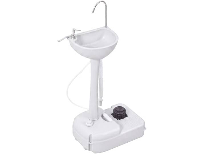Outsunny Camping Waschbecken inklusive 17L Wassertank für Outdoor Grau