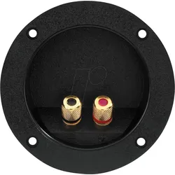 MON ST-960GM - LS-Terminal, rund, vergoldet Vollmetall, 76,5 mm