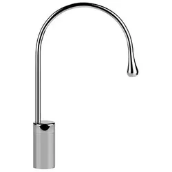 Gessi Goccia Waschtisch-Stand-Auslauf, hohe Version, ohne Ablaufgarnitur, Ausladung 244 mm, Auslauf um 360 Grad schwenkbar, 33855713, Farbe: Messing Antik