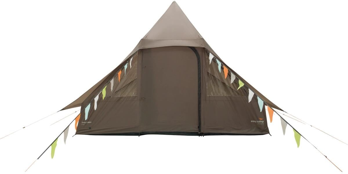 Einbogenzelt EASY CAMP "Orsa Cabin", braun, Zelte, B/H/L: 365cm x 270cm, Einbogenzelt, B:365cm L:270cm braun B/H/L: 365cm x 270cm