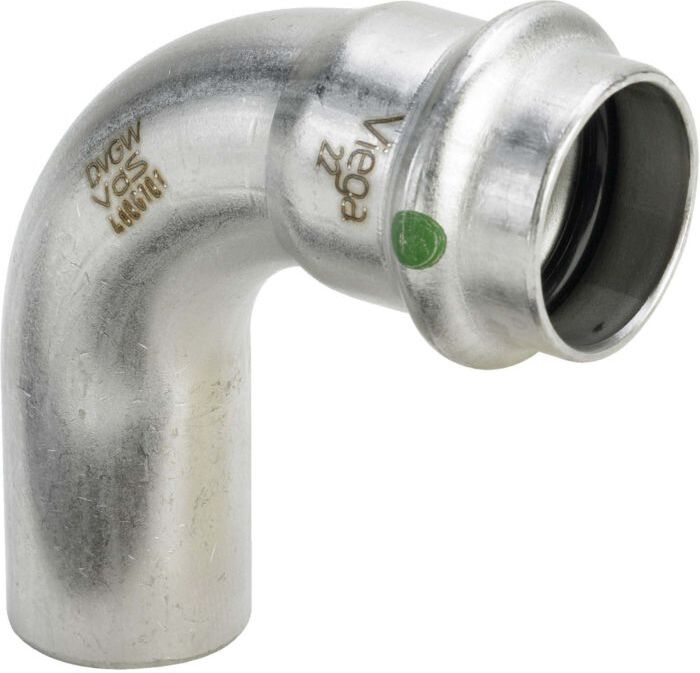Viega Sanpress Inox Bogen 435769 54mm, 90Grad, Stahl nichtrostend, SC-Contur