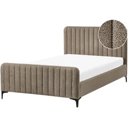 BETT mit Lattenrost 120/200 cm Taupe Lunan