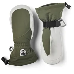Hestra Heli Ski Female Mitt 7 olive/offwhite