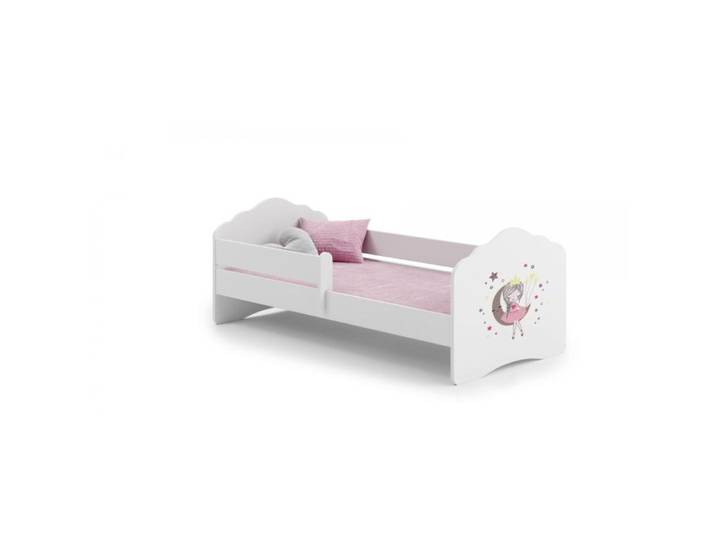 Lit enfant - KOBI - FALA BAR - 70x140 cm - Rose/Violet - Matelas 7 cm inclus