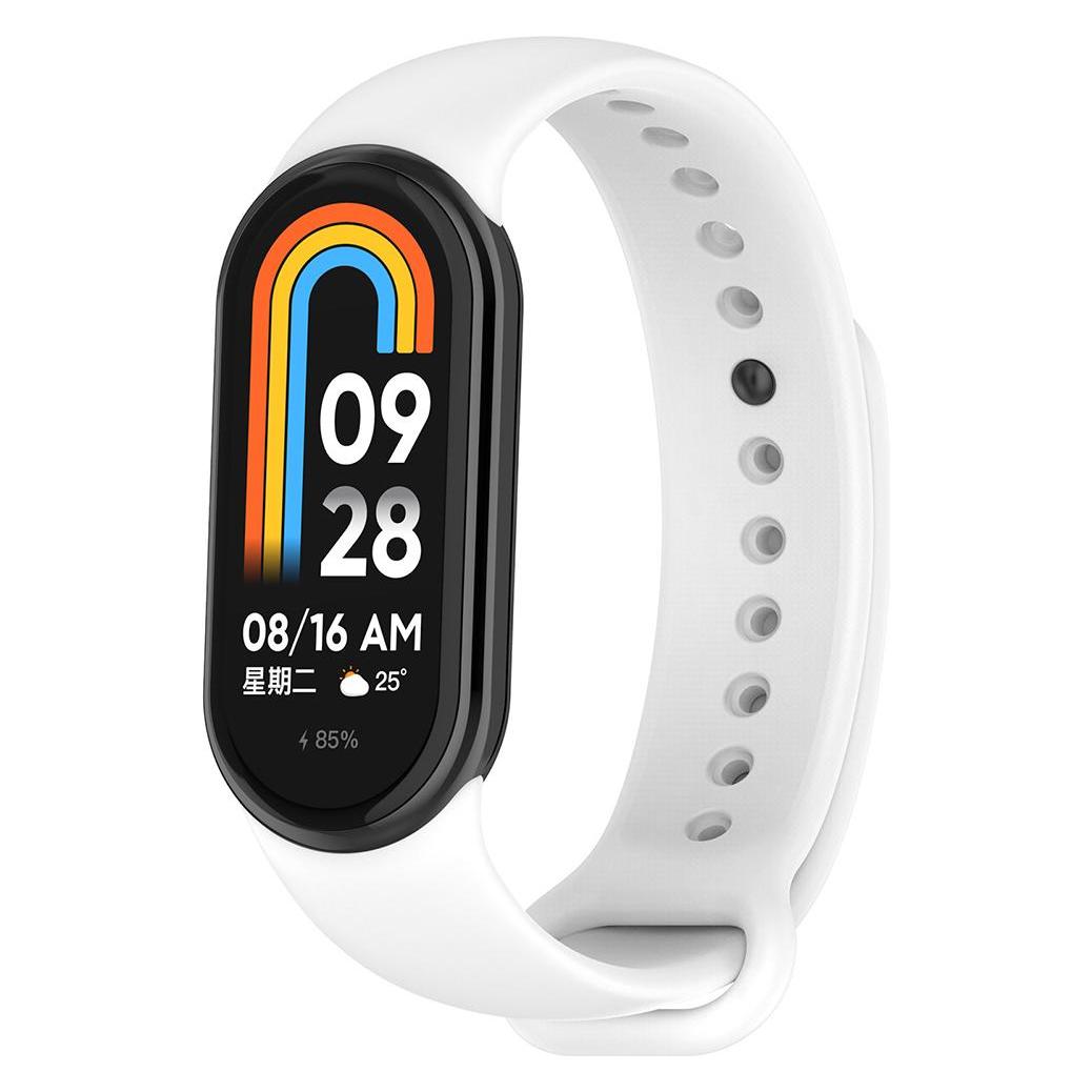 Techsuit - Watchband (W014) - Xiaomi Mi Band 8 / 8 NFC / 9 / 9 NFC - White (Silicone) (56343407)