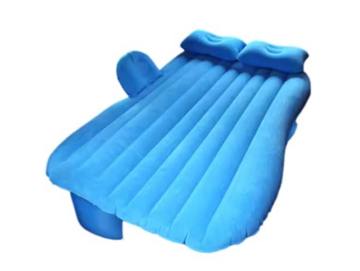 HDRTCBU Auto-Reisebett Camping aufblasbar Sofa Automotive Luftmatratzenkissen(Blue)