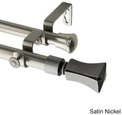 InStyleDesign Tower Adjustable Double Curtain Rod Collection