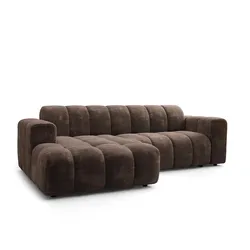ECKSOFA TISI Braun Chenille