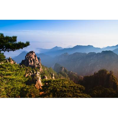 Fototapete PAPERMOON "Berg Huangshan", bunt, B:4m L:2,6m, Vlies, Tapeten
