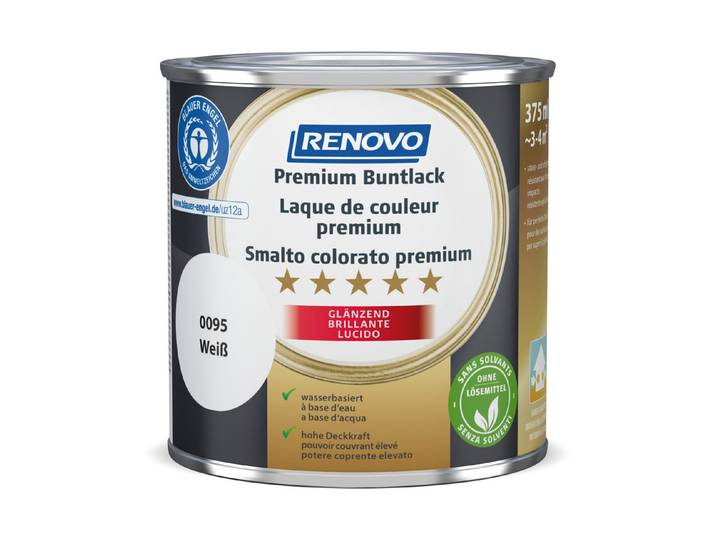 Renovo Premium Buntlack Weiss Glänzend 750 ml