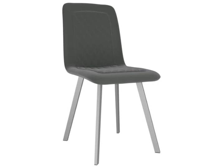 POUFGDR Esszimmerstühle, 2 Stück, Grau Samt Weicher Sitz, ergonomische Rückenlehne, Metallbeine, Stabilität, Haltbarkeit, Esszimmer, Wohnzimmer