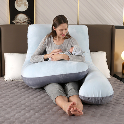 Retailers Go Nursing And Pregnancy Body Pillow, Maternity Woman Pillow Cushion For Sleep, Supportive Pregnant Sleeping Pillow gray