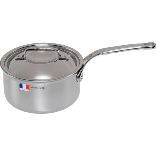 De Buyer Affinity Kasserolle Edelstahl mit Deckel 18 cm