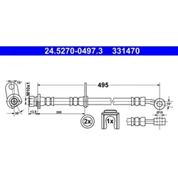 Bremsschlauch ATE 24.5270-0497.3 für Honda Accord VIII