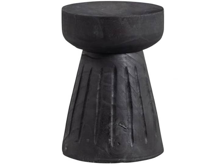 Borre Hocker Holz Schwarz 40Xø28cm 0