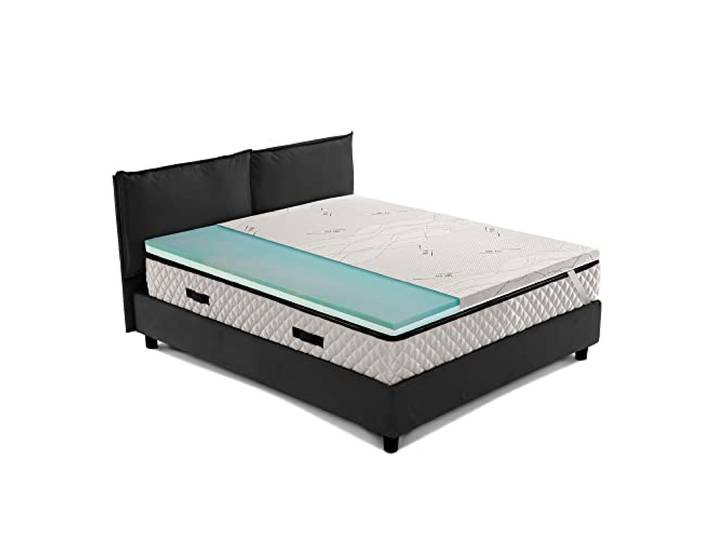 Maßgeschneiderte Topper für weiche und harte Seite, Matratzenkorrektur, H6 cm mit antimikrobiellem Stoff, abnehmbar und waschbar, Duomemory, Größe 95 x 190 cm